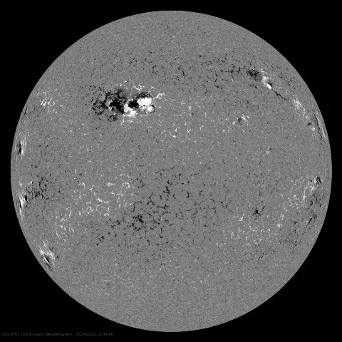 Image of Sun's magnetic field