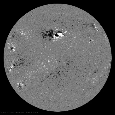 Image of Sun's magnetic field