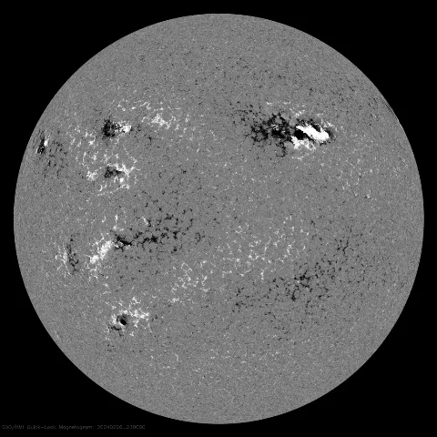 Image of Sun's magnetic field