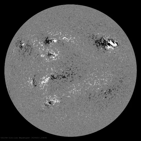 Image of Sun's magnetic field