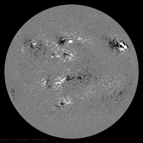 Image of Sun's magnetic field