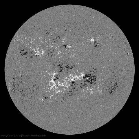 Image of Sun's magnetic field