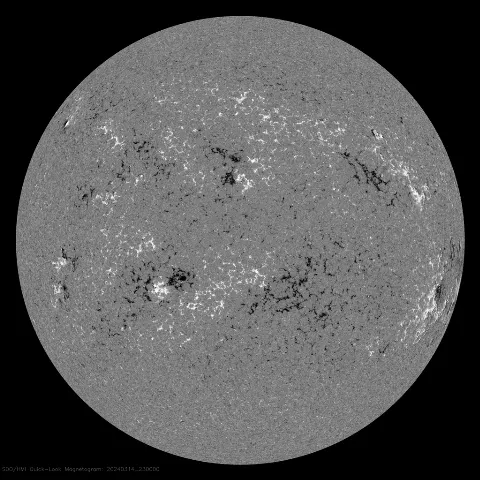 Image of Sun's magnetic field