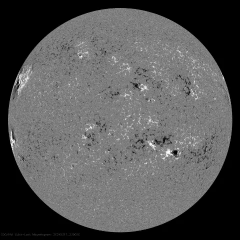 Image of Sun's magnetic field