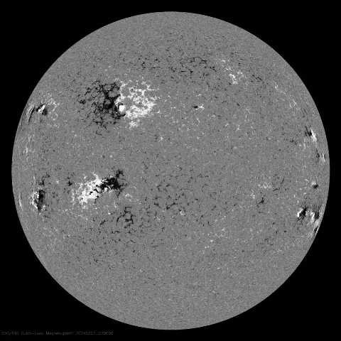 Image of Sun's magnetic field