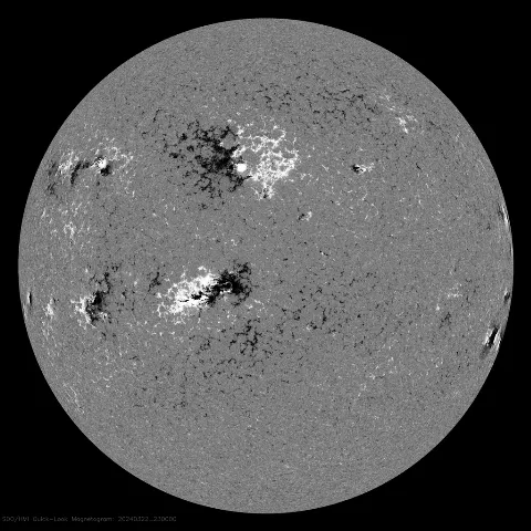 Image of Sun's magnetic field