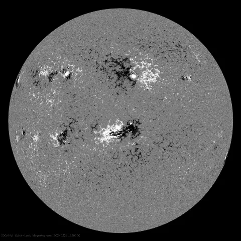 Image of Sun's magnetic field