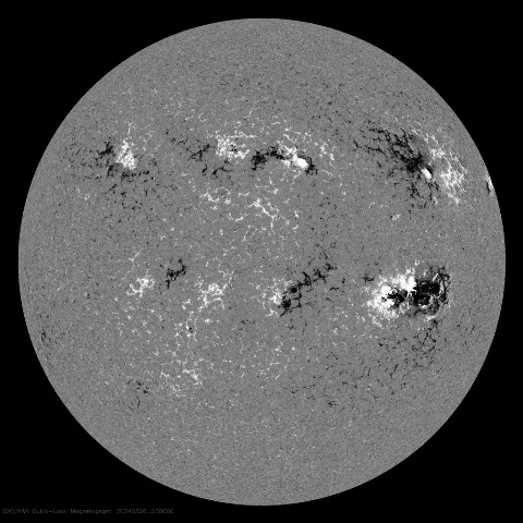 Image of Sun's magnetic field