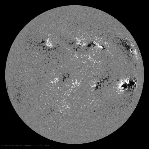 Image of Sun's magnetic field