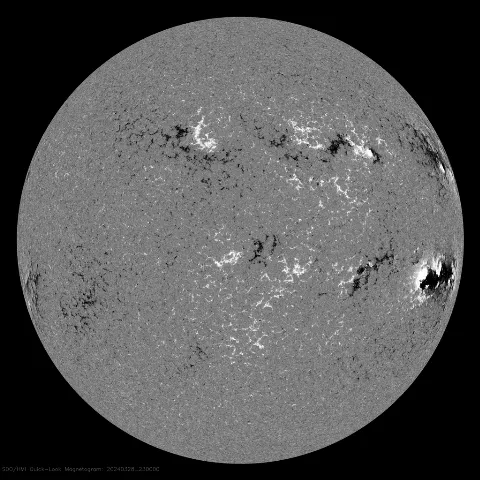 Image of Sun's magnetic field