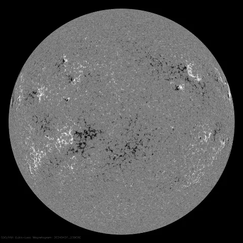 Image of Sun's magnetic field