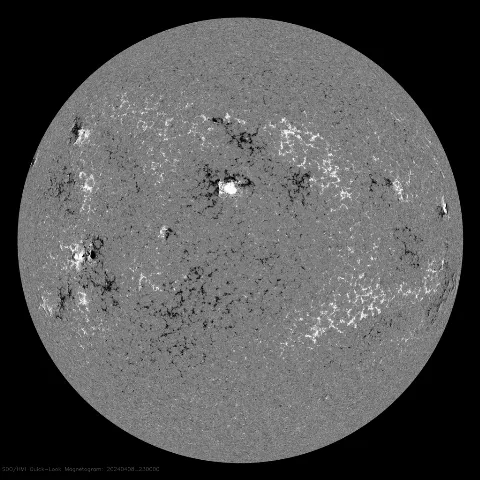 Image of Sun's magnetic field