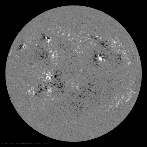 Image of Sun's magnetic field