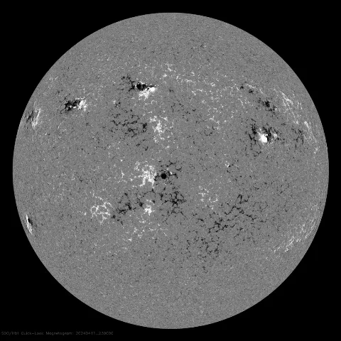 Image of Sun's magnetic field