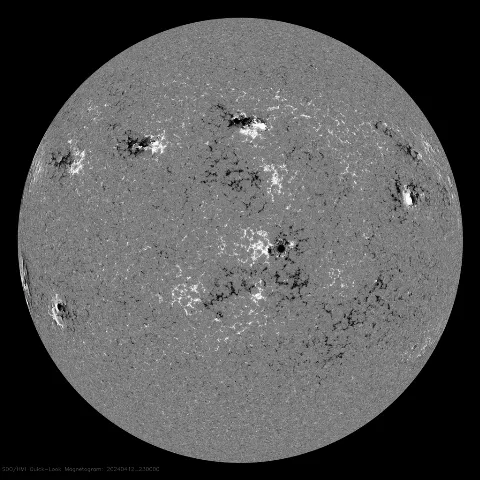 Image of Sun's magnetic field