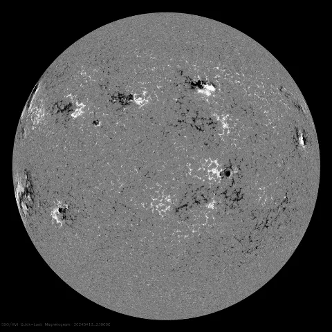 Image of Sun's magnetic field