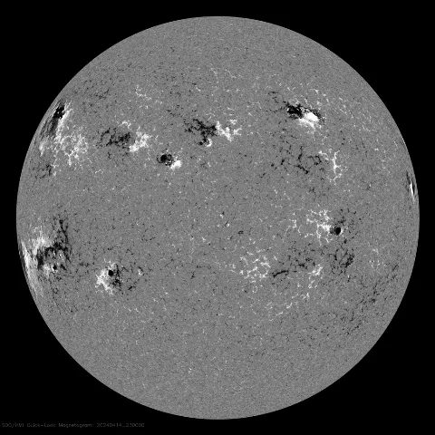 Image of Sun's magnetic field