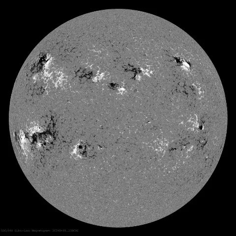 Image of Sun's magnetic field