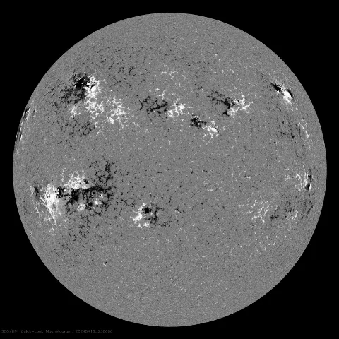 Image of Sun's magnetic field