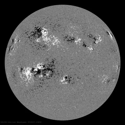 Image of Sun's magnetic field