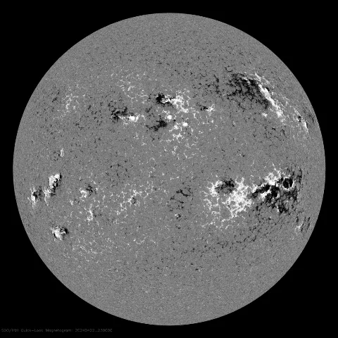 Image of Sun's magnetic field