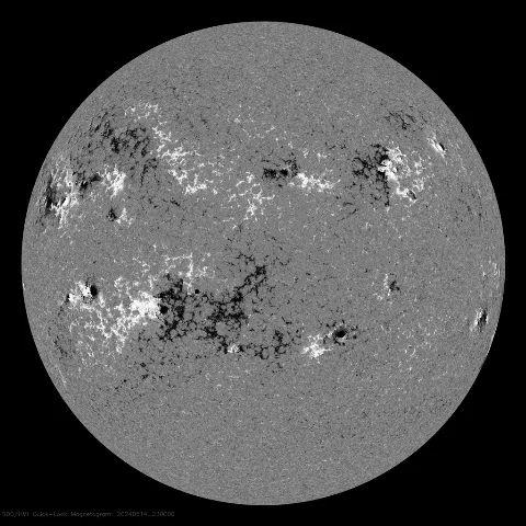 Image of Sun's magnetic field