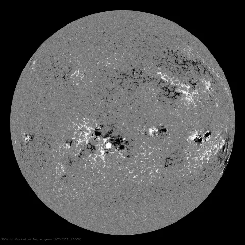 Image of Sun's magnetic field