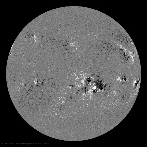 Image of Sun's magnetic field