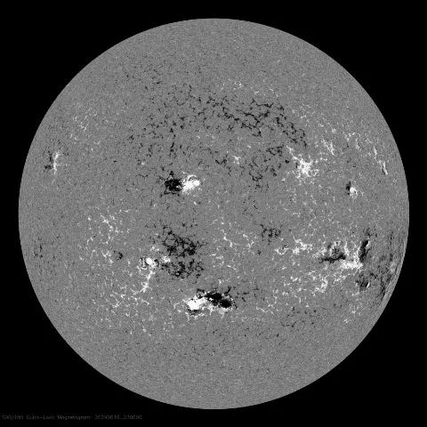 Image of Sun's magnetic field