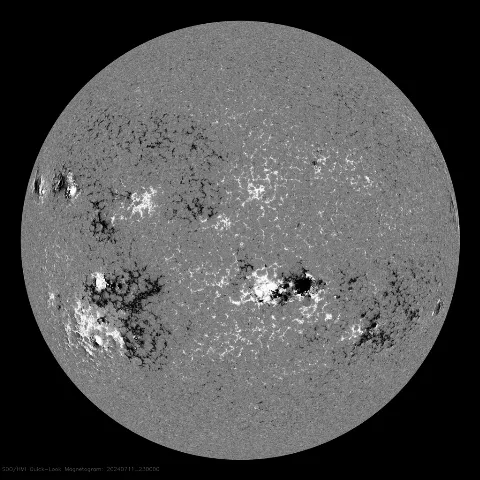 Image of Sun's magnetic field