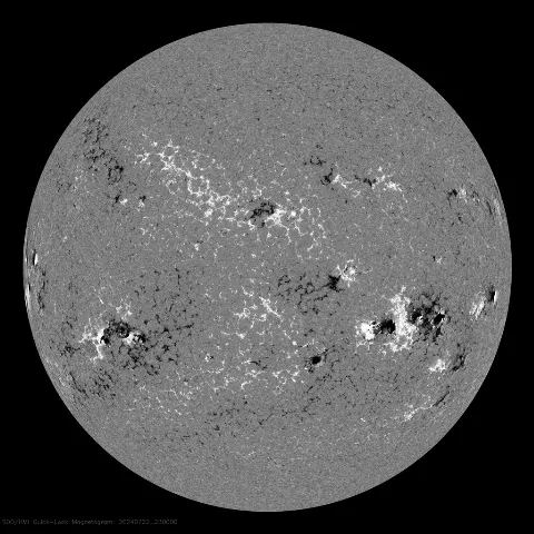 Image of Sun's magnetic field