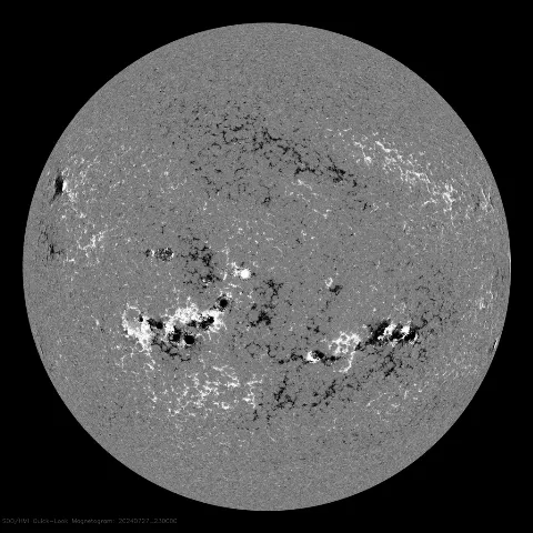 Image of Sun's magnetic field