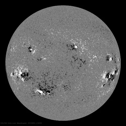 Image of Sun's magnetic field