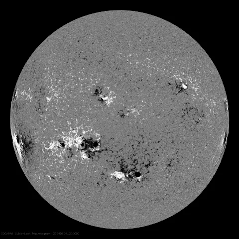 Image of Sun's magnetic field