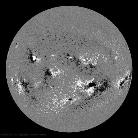 Image of Sun's magnetic field