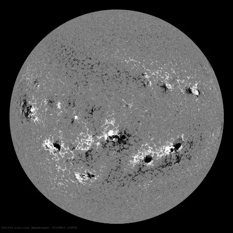 Image of Sun's magnetic field