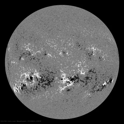 Image of Sun's magnetic field