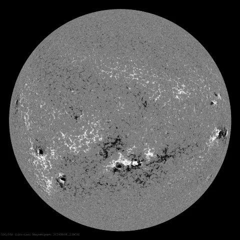 Image of Sun's magnetic field