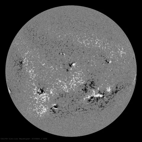 Image of Sun's magnetic field