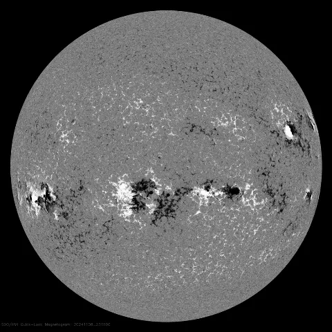 Image of Sun's magnetic field