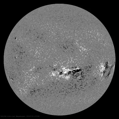 Image of Sun's magnetic field