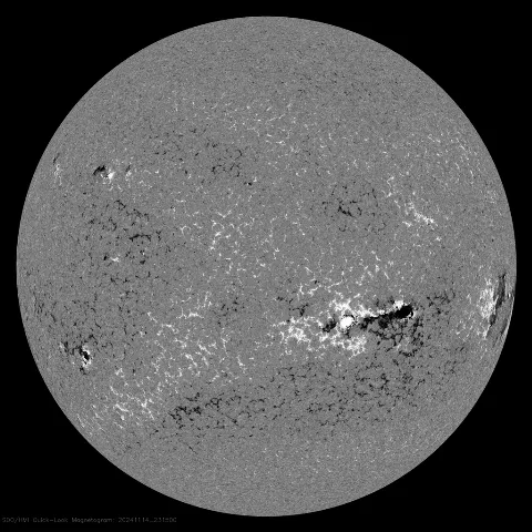 Image of Sun's magnetic field